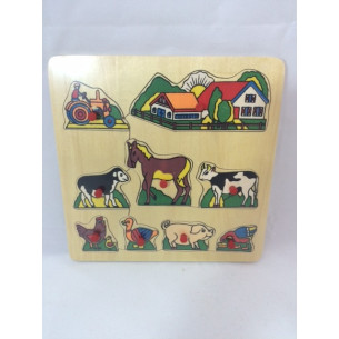 Puzzle en bois 19x19 cm