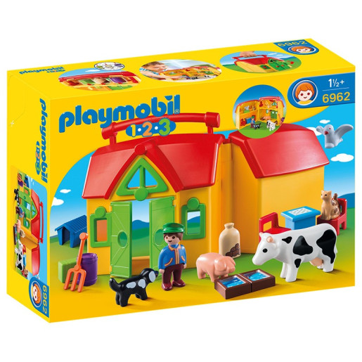Playmobil 1 2 3 - Ferme Transportable 