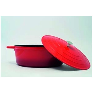 COCOTTE OVALE NUAGE ROUGE