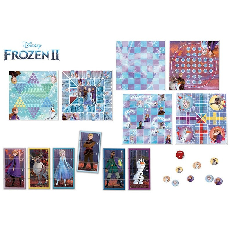 Jeu de société - Educa - 8 jeux en 1 - Reine des Neiges 2
