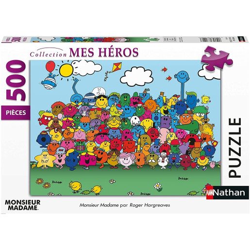 Nathan- Puzzle 500 pièces-Monsieur Madame 