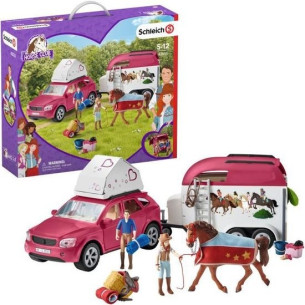 Grand voyage équestre en voiture et remorque - SCHLEICH