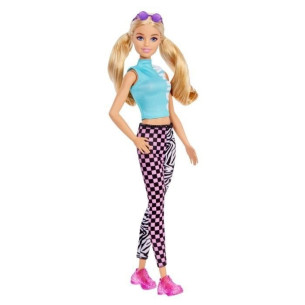 BARBIE Fashionistas Legging Damier et Zèbre - Barbie - MATTEL