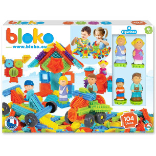 Coffret jeu de construction 100 pièces + figurines - BLOKO