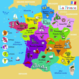 Puzzle France et Région en bois - WDK PARTNER