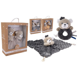 Coffret doudou et hochet -...