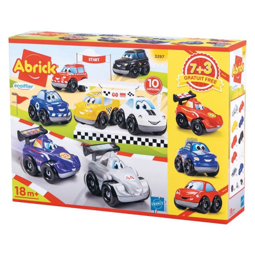 Coffret 10 véhicules - Fast Car - ECOIFFIER
