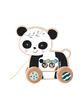 panda roulant en bois