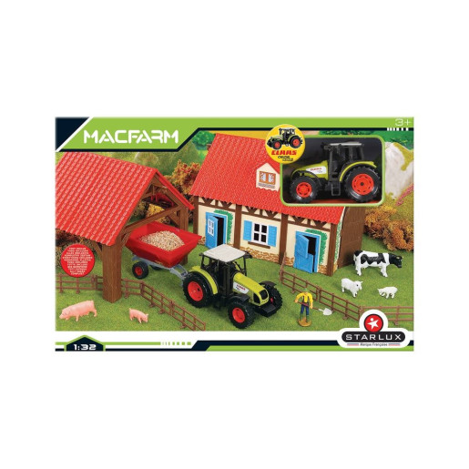 JOUET ENFANTS FERME Set Ferme Claas Tracteur Remorque Animaux Clôture EUR  50,37 - PicClick FR