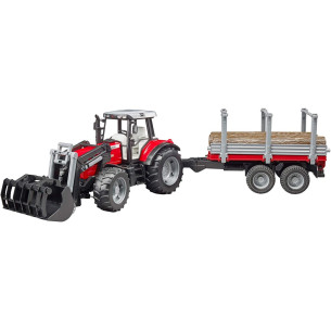 Tracteur Massey Ferguson avec fourche - BRUDER