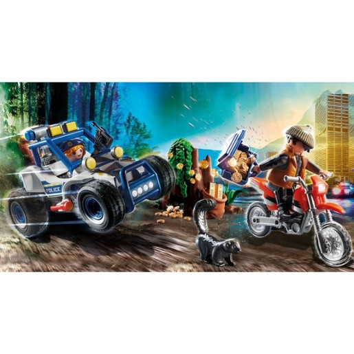 Playmobil city action policier avec voiturette et voleur - PLAYMOBIL