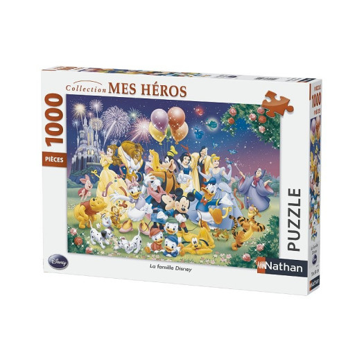 Puzzle La Famille Disney 1000 pièces - NATHAN