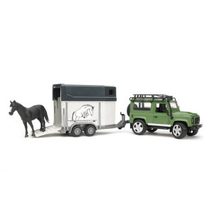 Land Rover van + cheval - BRUDER