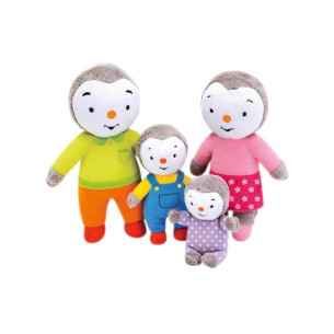 T'CHOUPI COFFRET FAMILLE 4 PELUCHES