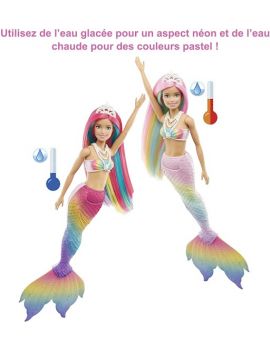 Barbie Dreamtopia - Poupée sirène arc-en-ciel - MATTEL