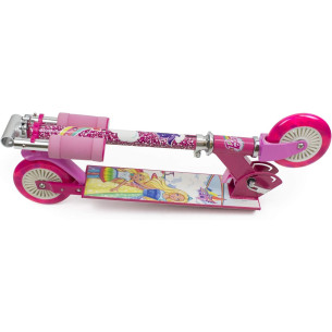 Trottinette pliable 2 roues LED - BARBIE