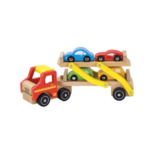 Camion transporteur de voiture en bois - ASA TOYS