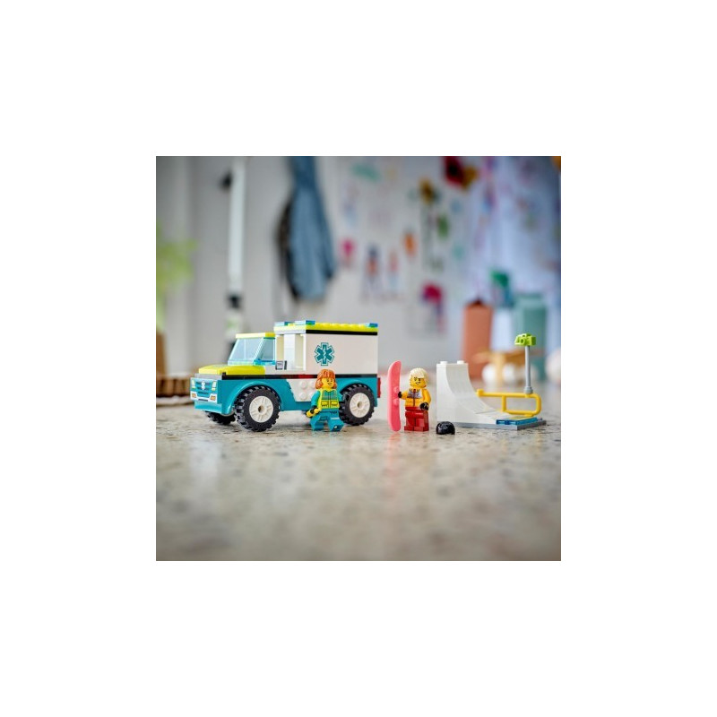 L'ambulance de secours et le snowboardeur 60403 - LEGO® City - LEGO®