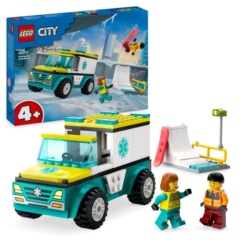 L'ambulance de secours et le snowboardeur 60403 - LEGO® City - LEGO®