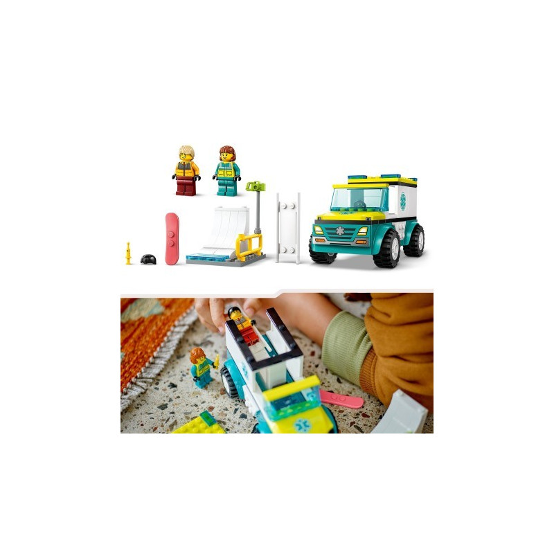 L'ambulance de secours et le snowboardeur 60403 - LEGO® City - LEGO®