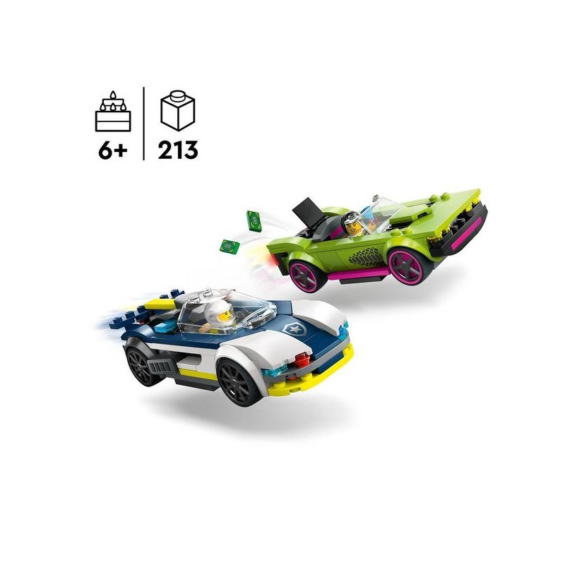 Course poursuite entre la voiture de police et la super voiture 60415 - LEGO® City - LEGO®
