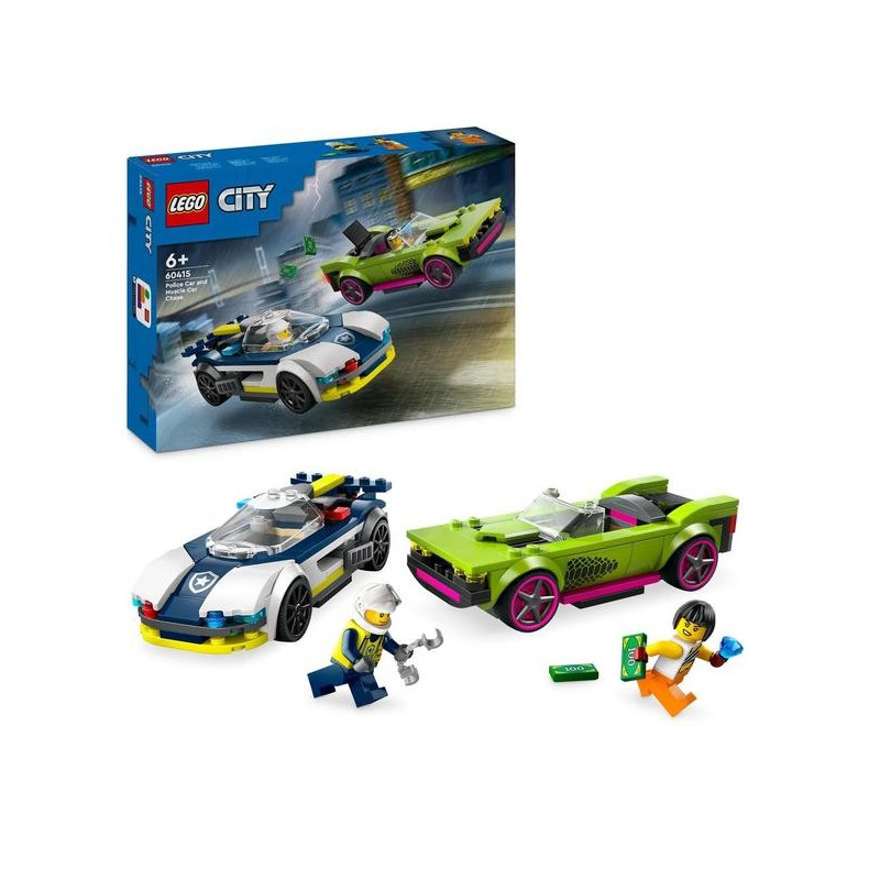 Course poursuite entre la voiture de police et la super voiture 60415 - LEGO® City - LEGO®