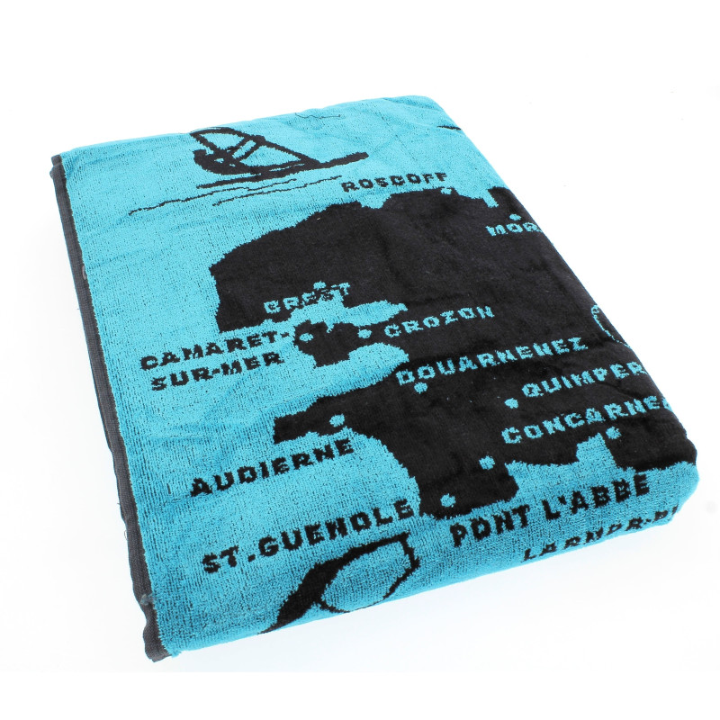 Serviette de plage Bretagne bleue