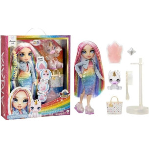 Poupée 28cm avec kit Slime et mascotte Rainbow High / Amaya