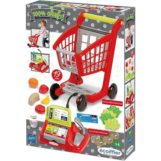 Chariot + caisse enregistreuse - ECOIFFIER