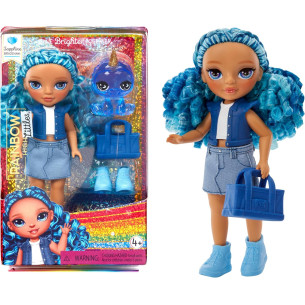 Poupée articulée 15cm Sapphire Bradshaw (bleu) Rainbow High Littlest - RAINBOW HIGH