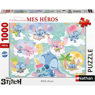 Puzzle 1000 pièces Stitch rêveur - NATHAN