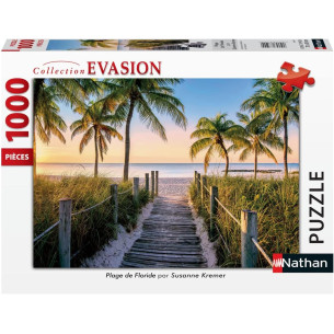 Puzzle 1000 pièces - Plage de Floride - NATHAN