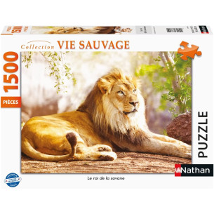 Puzzle 1500 pièces - Roi de la Savane - NATHAN