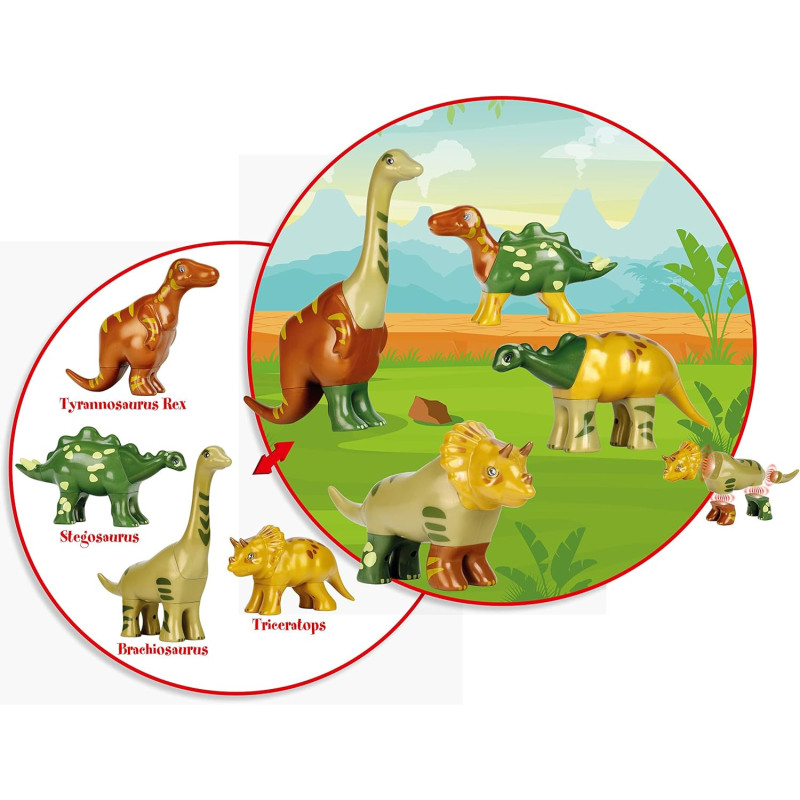 4 Dinosaures magnétiques - JOUETS KLEIN