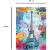 Puzzle 1500 pièces - Tour Eiffel multicolore - NATHAN