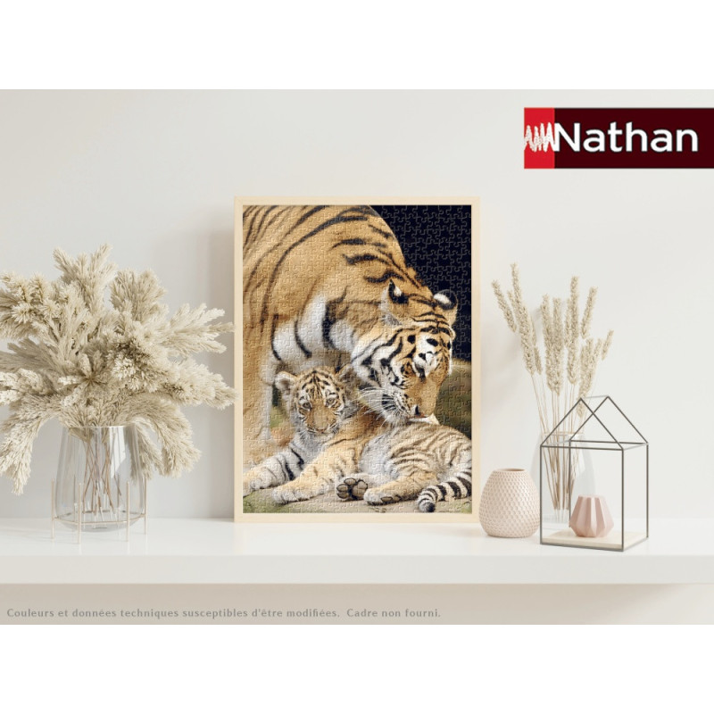 Puzzle 500 pièces Moment de tendresse Lion - NATHAN