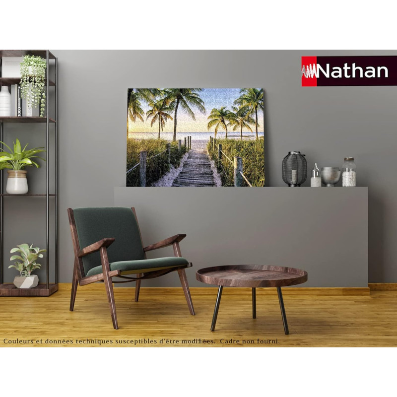 Puzzle 1000 pièces - Plage de Floride - NATHAN