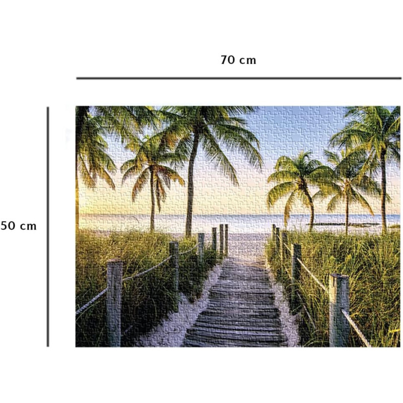 Puzzle 1000 pièces - Plage de Floride - NATHAN