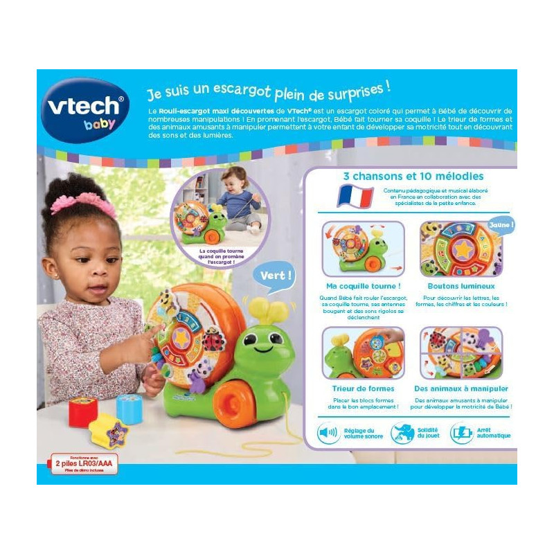 Rouli-escargot maxi découvertes - VTECH
