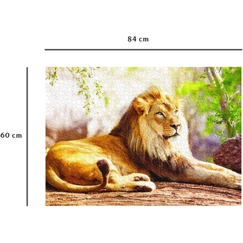Puzzle 1500 pièces - Roi de la Savane - NATHAN