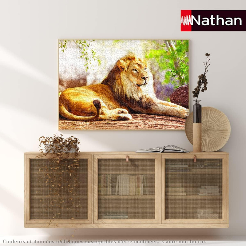 Puzzle 1500 pièces - Roi de la Savane - NATHAN