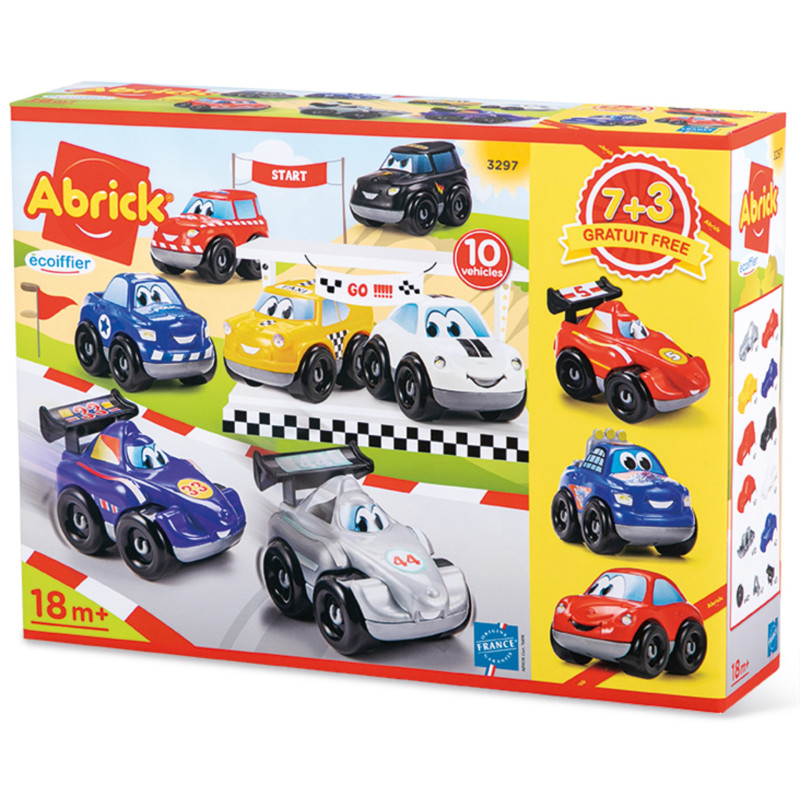 Coffret 10 véhicules - Fast Car - ECOIFFIER