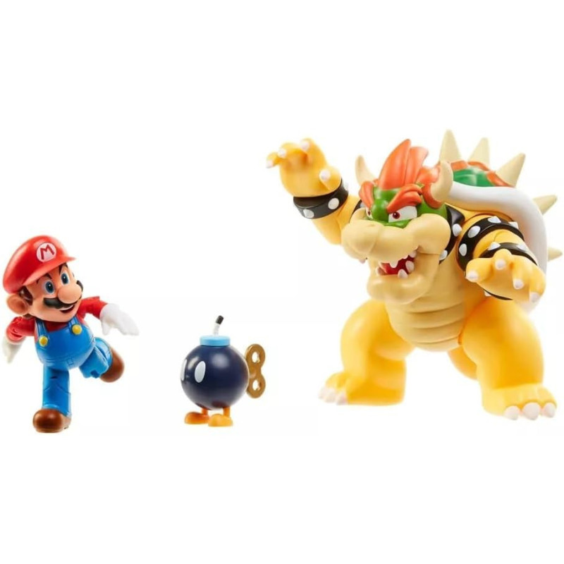 Pack 3 figurines Mario vs Bowser Lava Battle - SUPER MARIO