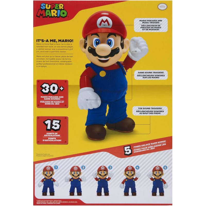 Figurine Mario sonore 30 cm - SUPER MARIO