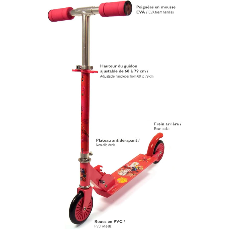 Trottinette 2 roues Miraculous - D'ARPÈJE