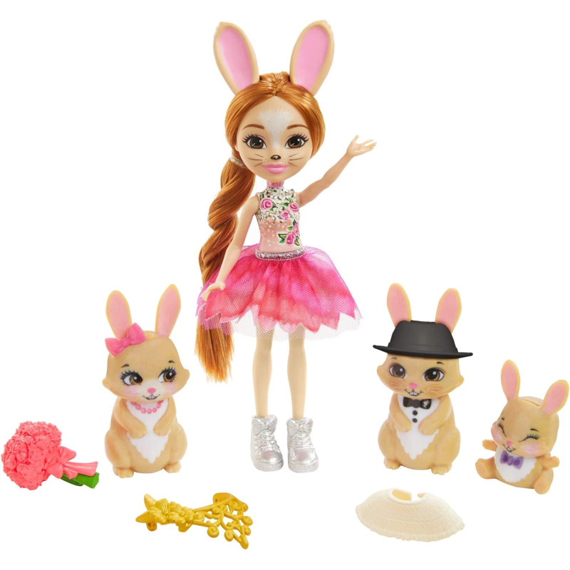 Poupée Brystal lapin et lapereaux - MATTEL
