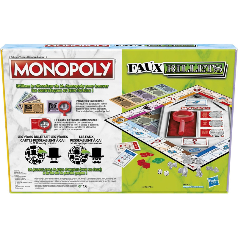 Monopoly faux billets - HASBRO GAMING