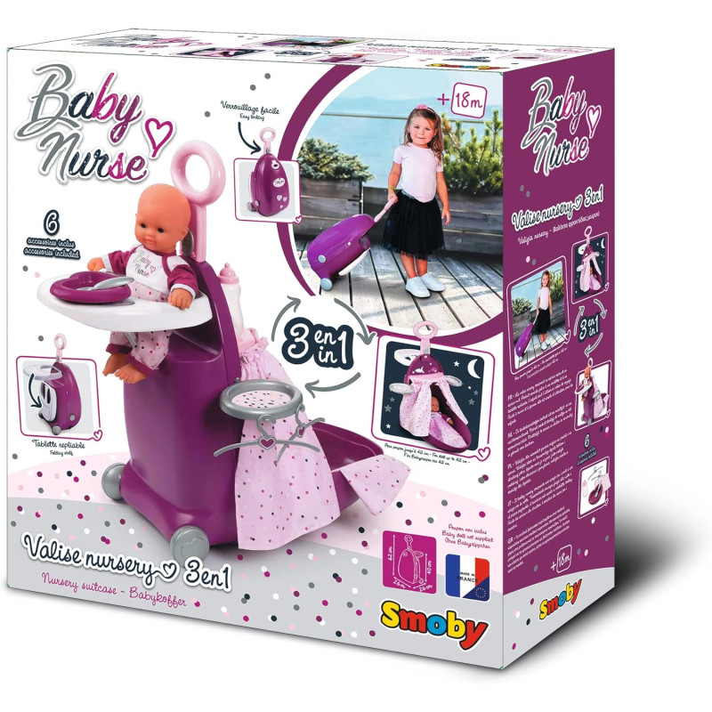 Baby Nurse Valise Nursery 3 en 1- SMOBY
