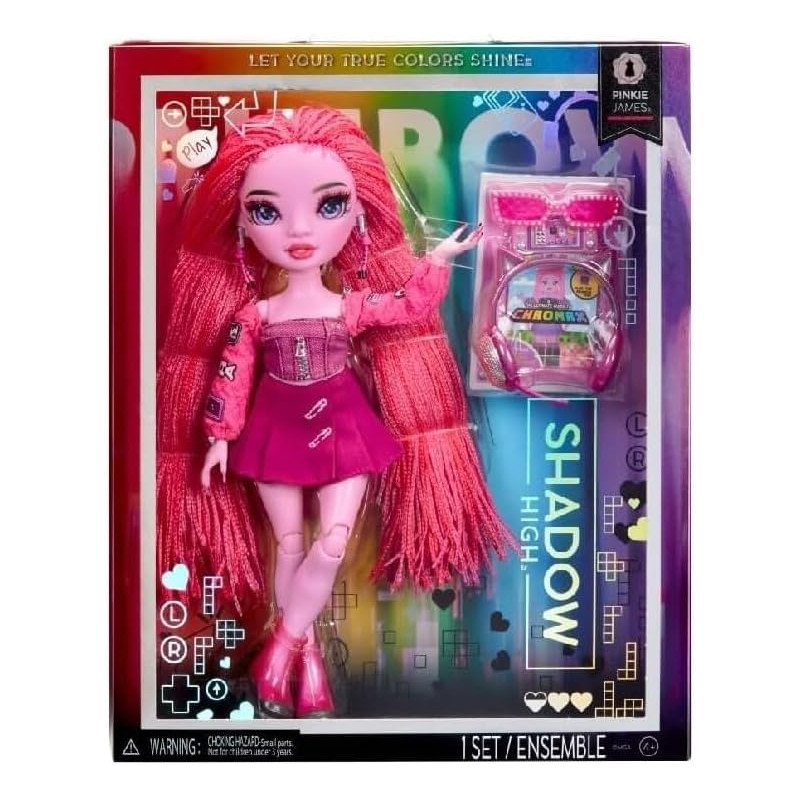 Poupée articulée 26cm Shadow High (rose) Pinkie James  - RAINBOW HIGH
