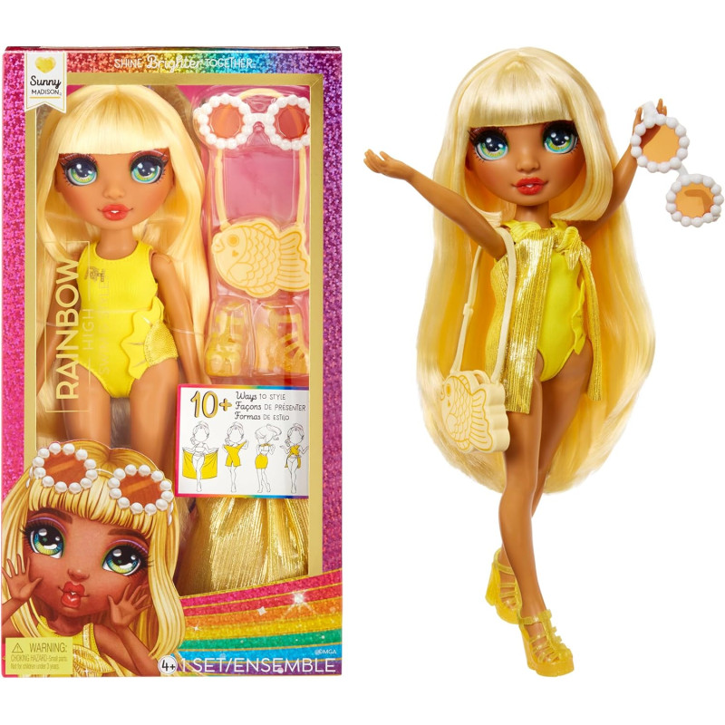 Poupée 28 cm Swim & Style Sunny (Jaune) - RAINBOW HIGH